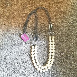 Extra long double strand Lydell Nyc necklace